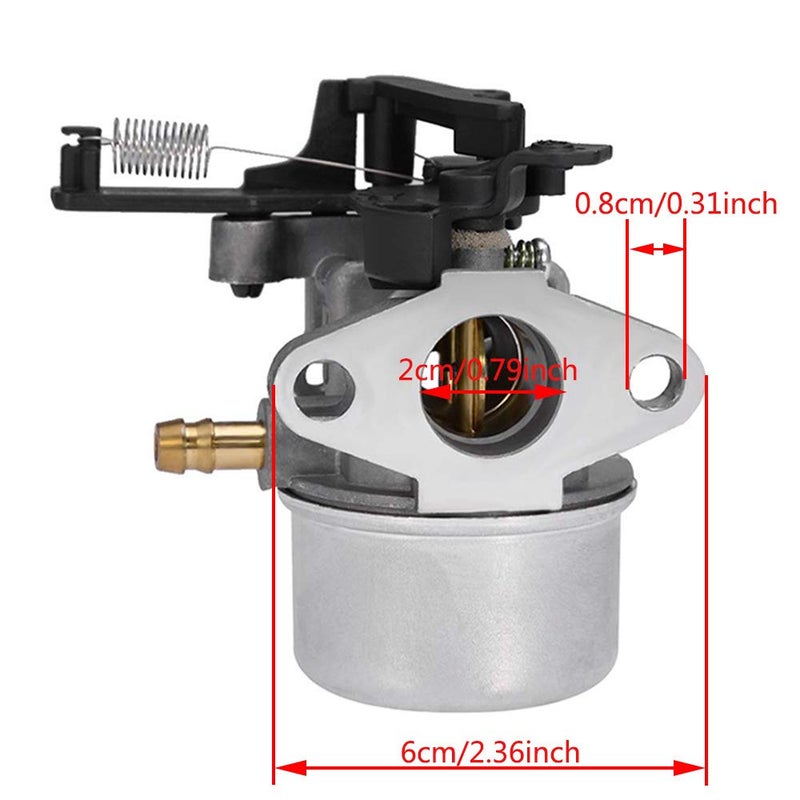 LIYYOO 594287 Carburetor Carb with Spark Plug Gaskets Kit for Briggs & Etratton 799248 594287 Fit 111000 121000 11P000 12Q000 Thermostat Choke Engine Parts, By LIYYOO - Image 2